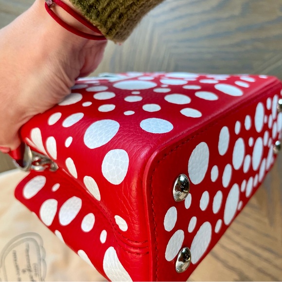 Authentic Louis Vuitton x Yayoi Kusama 2023 Capucines Mini Red with White dots - Picture 11 of 16